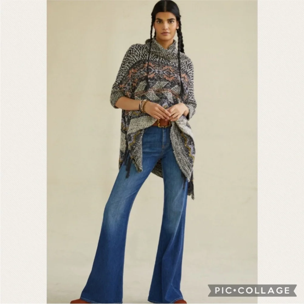 NWT Anthropologie Pilcro Magda Knit Poncho - Picture 5 of 15